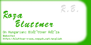 roza bluttner business card